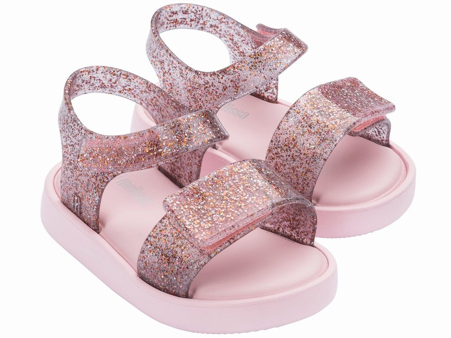 Sandalias Mini Melissa Jump Glitter Bebe - Rosas - Argentina GWI-651324